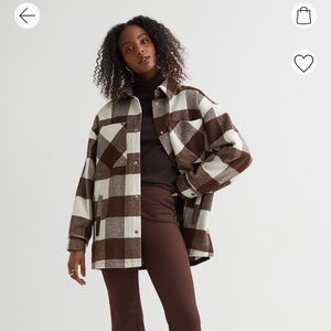 H&M Brushed Twill Shirt Jacket